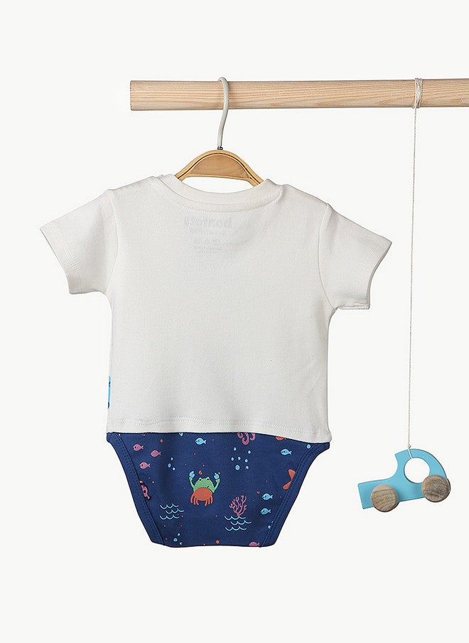Bontots Infant Boys Printed Organic Cotton Bodysuit - Image 3